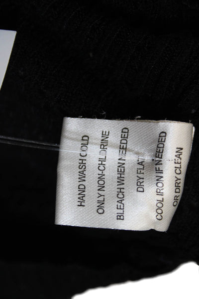 DH New York Women Cropped Camisole Black Square Neck Rayon Size XS