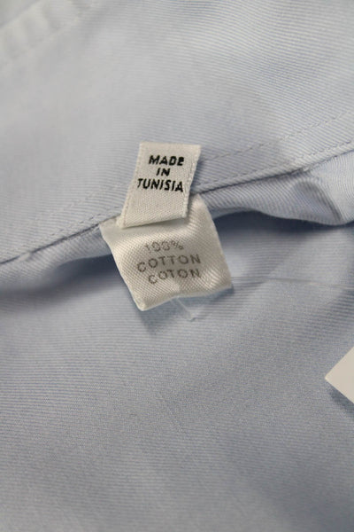 Armani Collezioni Men Light Blue Cotton Dress Shirt Point Spread Size 16.5