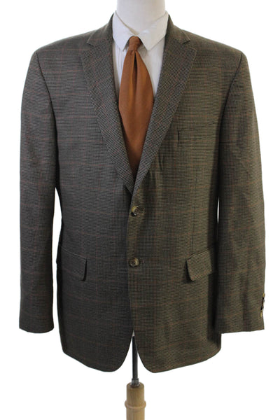 Club Room Mens Brown Check Sport Coat Size 42