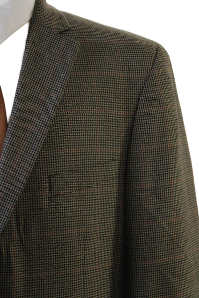 Club Room Mens Brown Check Sport Coat Size 42