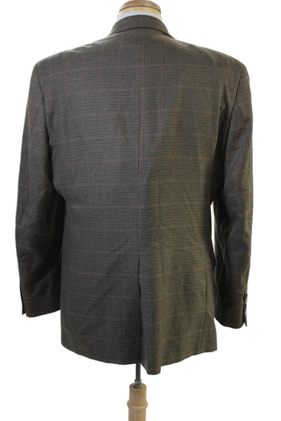Club Room Mens Brown Check Sport Coat Size 42