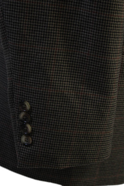Club Room Mens Brown Check Sport Coat Size 42