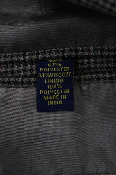 Club Room Mens Brown Check Sport Coat Size 42