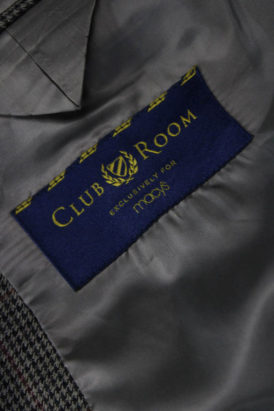 Club Room Mens Brown Check Sport Coat Size 42