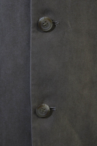 Andrew Fezza Mens Beige Suede Polyester Blazer Button Collared Size 42