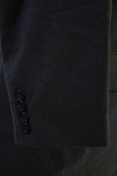 J Crew Men Green 100% Wool Suit Jacket Collared Button Classic Size 42