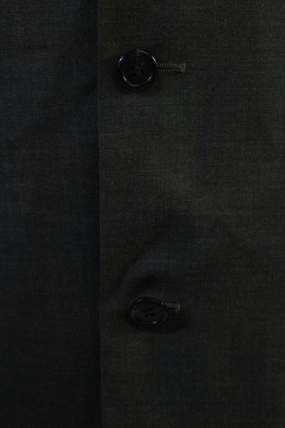 J Crew Men Green 100% Wool Suit Jacket Collared Button Classic Size 42