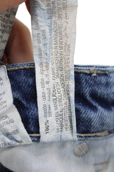 Zara Women Bootcut Flared Jeans Blue High Rise 33in Inseam Size 0