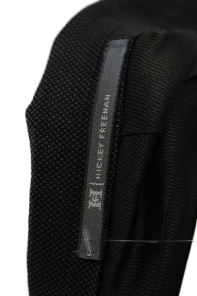 Hickey Freeman Mens Suit Jacket Dark Gray 100% Wool Button Solid Size 42