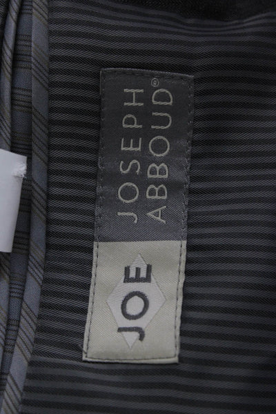 Joseph Abboud Men Suit Jacket Gray Herringbone Button Big & Tall Size 44