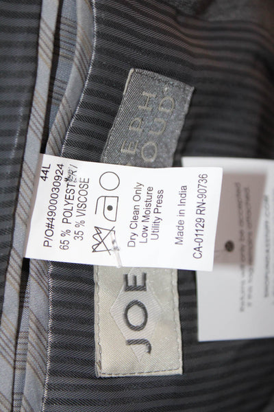 Joseph Abboud Men Suit Jacket Gray Herringbone Button Big & Tall Size 44