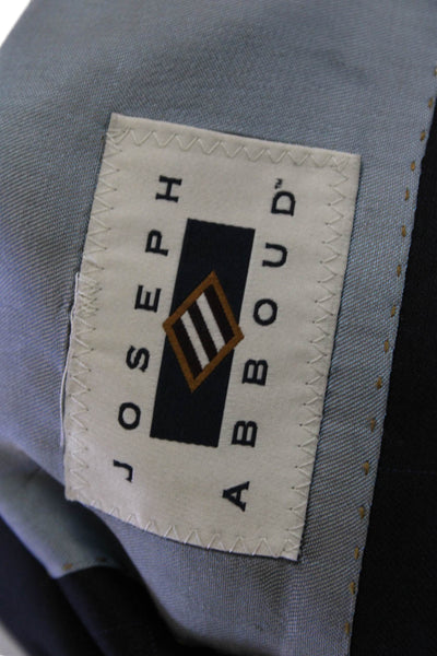 Joseph Abboud Men Dark Blue Check Suit Jacket Collared Button Classic Size 44