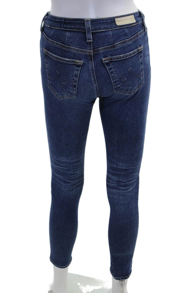 AG Adriano Goldschmied Women Ankle Skinny Jeans Dark Blue Size 24