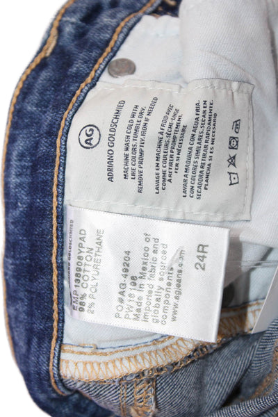 AG Adriano Goldschmied Women Ankle Skinny Jeans Dark Blue Size 24