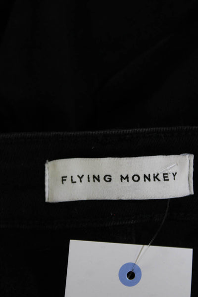 Flying Monkey Women Flared Cropped Black Jeans Size 25