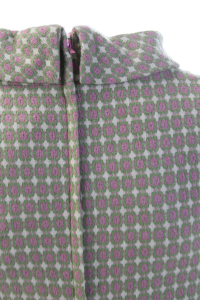 Lily Pulitzer Women Green A-Line Shift Dress Sleeveless Mock Neck Size 0