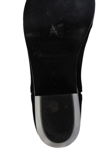 Sigerson Morrison Womens Velvet Pointed Toe Heeled Ankle Boots Black Size 9