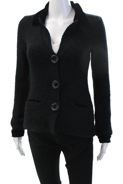 Guinevere Anthropologie Women Black Collared Classic Blazer Long Sleeve Size XS