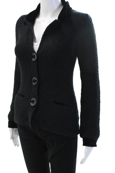 Guinevere Anthropologie Women Black Collared Classic Blazer Long Sleeve Size XS