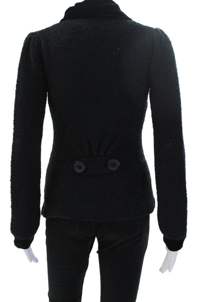 Guinevere Anthropologie Women Black Collared Classic Blazer Long Sleeve Size XS