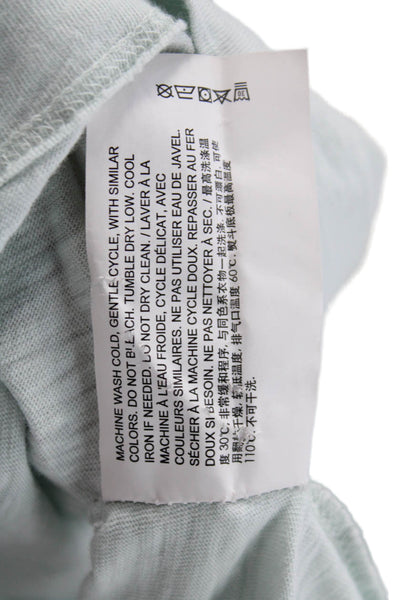 Theory Women Pullover Hoodie Light Blue 100% Cotton Long Sleeve Size XL