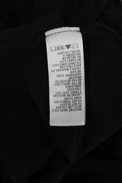 James Perse Women Black V-Neck Tank Dress Mid-Calf Sleeveless Size 1