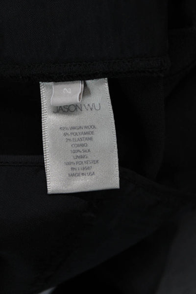 Jason Wu Women Ankle Dress Pants Black Virgin Wool Size 2