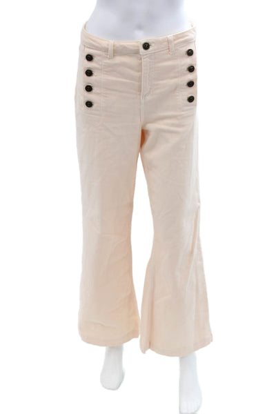 Twinset Women Mid Rise Beige Jeans Cotton Elastane Size 27