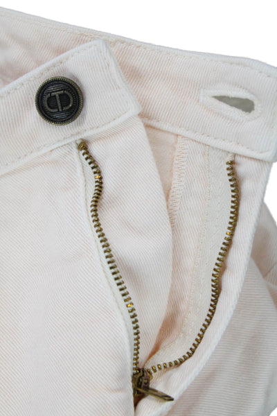Twinset Women Mid Rise Beige Jeans Cotton Elastane Size 27