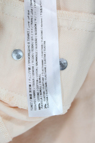 Twinset Women Mid Rise Beige Jeans Cotton Elastane Size 27