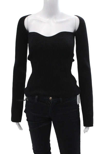 Pixie Market Women Black Pullover Sweater Long Sleeve Size S