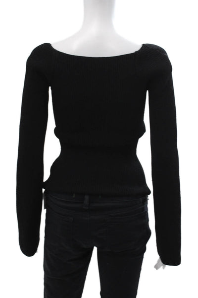 Pixie Market Women Black Pullover Sweater Long Sleeve Size S