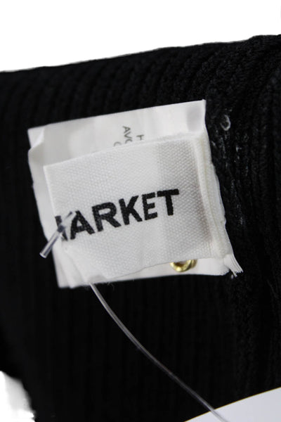 Pixie Market Women Black Pullover Sweater Long Sleeve Size S