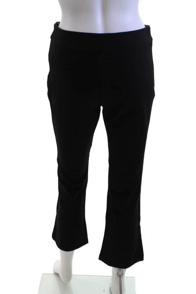 Kirna Zabete Women Cropped Dress Pants Black Hook & Eye Size S