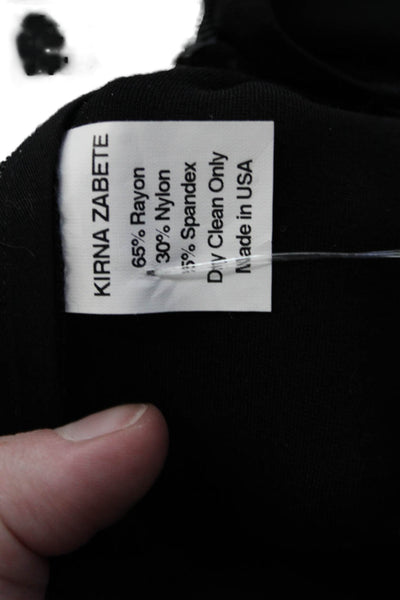 Kirna Zabete Women Cropped Dress Pants Black Hook & Eye Size S