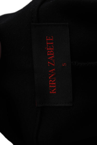 Kirna Zabete Women Cropped Dress Pants Black Hook & Eye Size S
