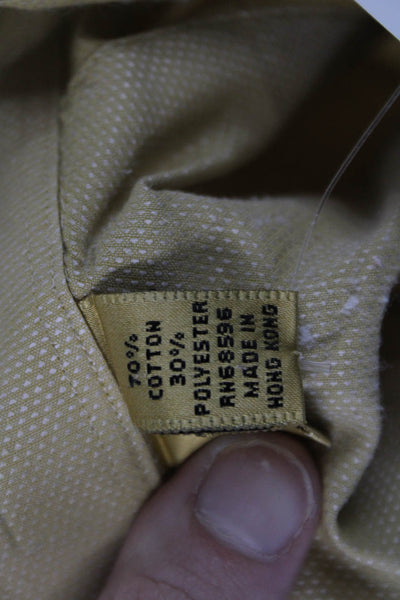 Donna Karan Signature Mens Collared Long Sleeve Button Up Beige Size 16.5 32-33
