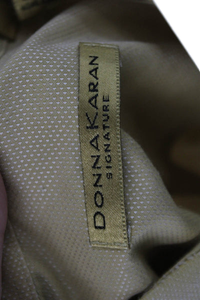 Donna Karan Signature Mens Collared Long Sleeve Button Up Beige Size 16.5 32-33