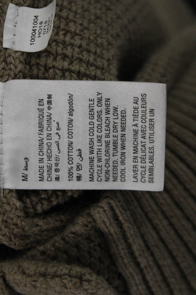 Tasso Elba Men Beige Cotton Collared Button Vest Size M