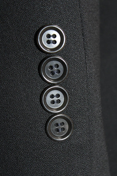 Zanetti Mens Classic Black Super 100s Wool Suit Jacket Size 52