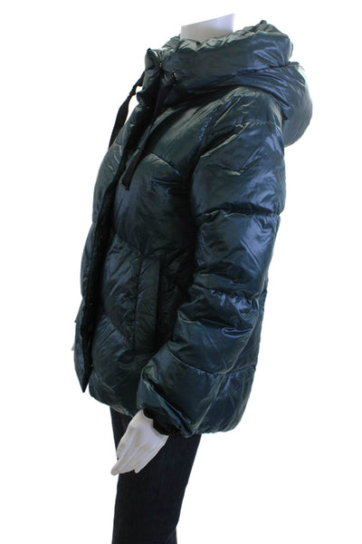 Sanctuary Women Puffer Quilted Jacket Dark Blue Size XS