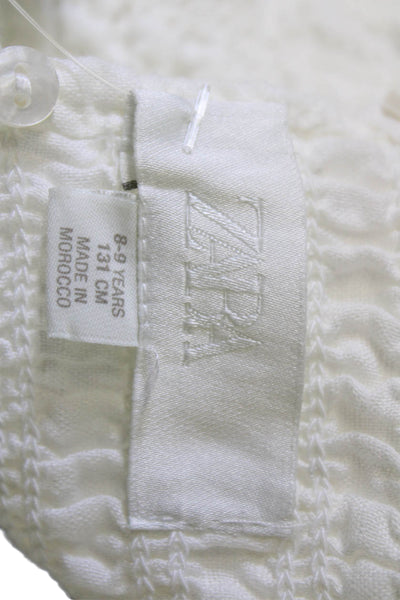 Zara Women Cropped Tank Top White High Neck Sleeveless Bohemian Size 8