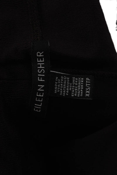 Eileen Fisher Womens Petite Ankle Cropped Pants Black Size 2XS