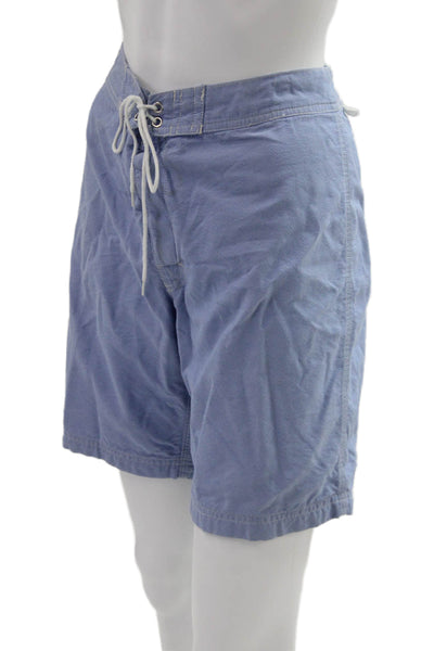J Crew Mens Cargo Shorts Blue Drawstring Size 31