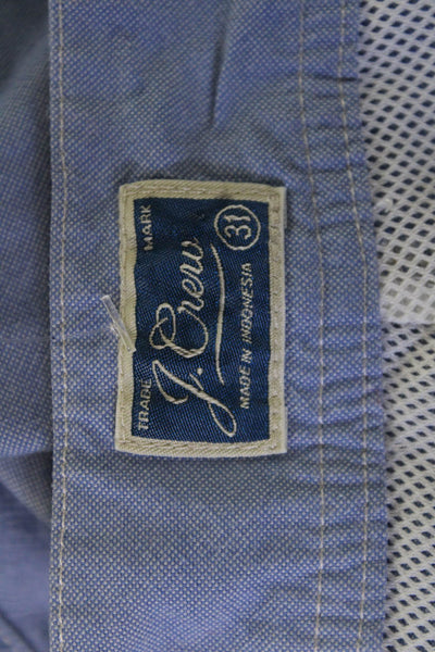 J Crew Mens Cargo Shorts Blue Drawstring Size 31