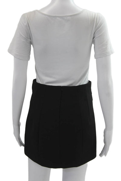 Zara Womens Black Mini Pencil Skirt Polyester Size S