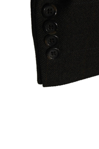 Stafford Mens Brown Check Wool-Cashmere Suit Jacket Size 40