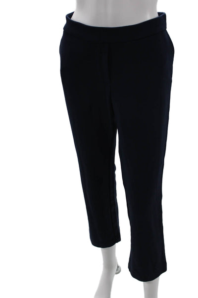 Designer Women Ankle Cropped Pants Dark Blue Size XL