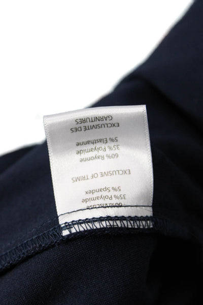 Designer Women Ankle Cropped Pants Dark Blue Size XL