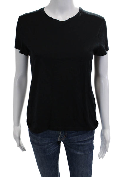 Banana Republic Women Black Crewneck Short Sleeve T-Shirt Size S